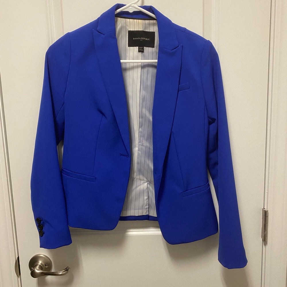 Banana Republic bright blue blazer